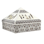 Set of 2 Handmade Paper and Handblock Printed Pyramid Shape Boxes - Egyptian Gods