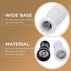Set of 2 - Stainless Steel Manual Salt and Pepper Mill (Size 21x6 Cm) - Black and White