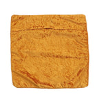 Set of 2 Solid Velvet Cushio Cover with Pom Pom (Size 45x45 Cm) Light Orange