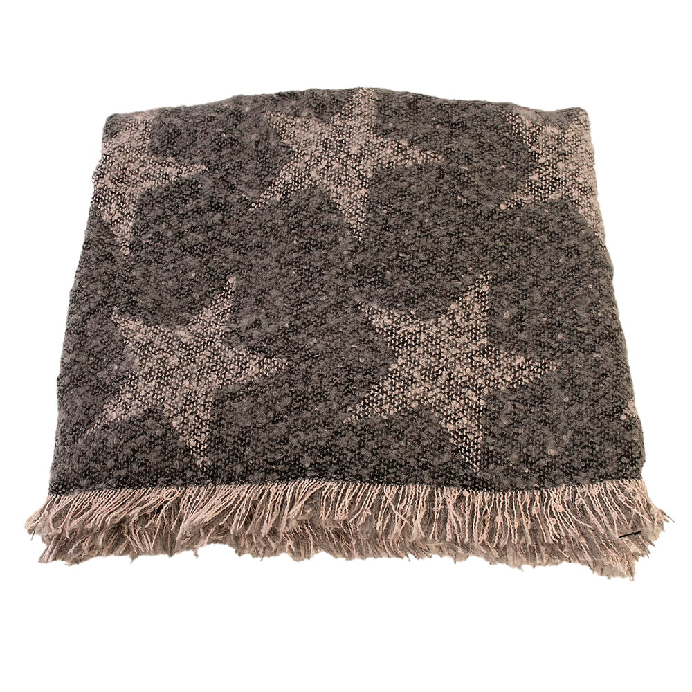 Set of Winter Scarf (Grey) and Gloves (Marroon)