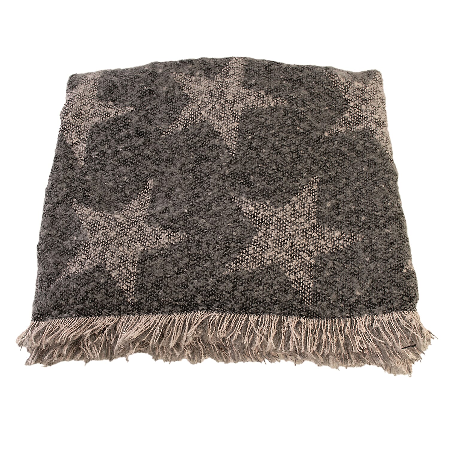 Set of Winter Scarf (Grey) and Gloves (Marroon)