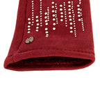 Set of Winter Scarf (Grey) and Gloves (Marroon)