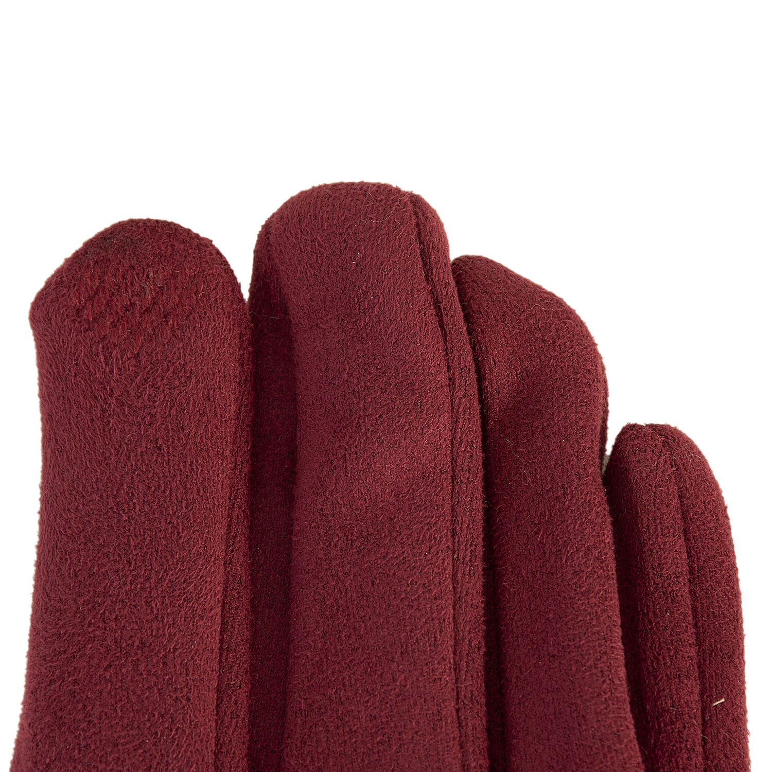 Set of Winter Scarf (Grey) and Gloves (Marroon)