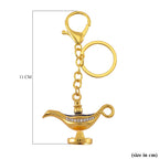 Set of Two Key Chain 1 Jewellery Box in Blue Colour Enamel - White - Red Crystal in Yellow Colour Plating 0.010 Ct.