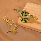 Morocco Closeout - Set of Two- Enamelled Crystal Lantern & Keyring