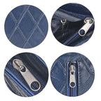 Leather Patchwork Shoulder Bag (Size 37x30x8 ) - Blue & Black