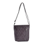 Sheepskin Leather Patchwork Shoulder Bag (Size 37x30x8 ) - Brown & Black