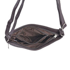 Sheepskin Leather Patchwork Shoulder Bag (Size 37x30x8 ) - Brown & Black