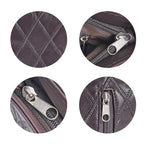 Sheepskin Leather Patchwork Shoulder Bag (Size 37x30x8 ) - Brown & Black