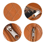 Leather Patchwork Shoulder Bag (Size 37x30x8 ) - Tan & Black
