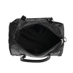 Styled by - 100% Genuine Leather Handbag with Leather Shoulder Strap - Black