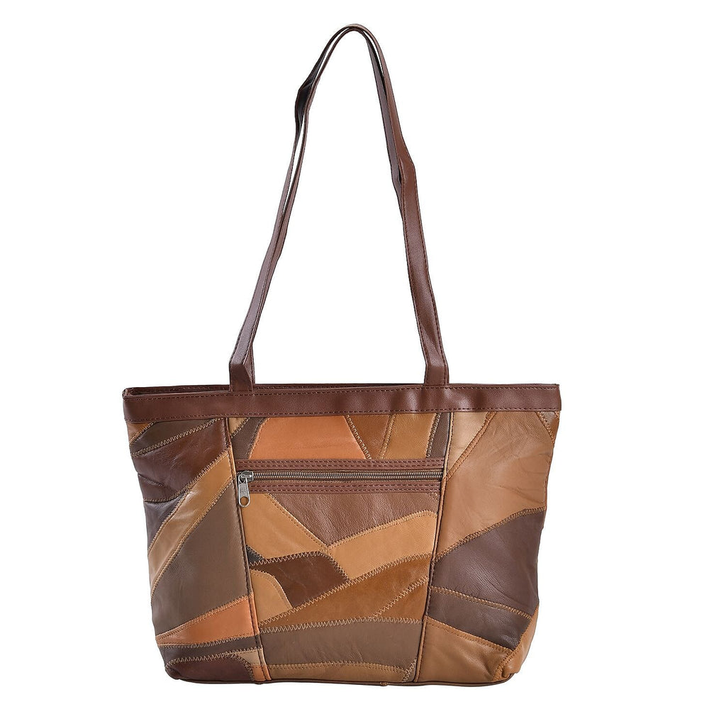 100% Genuine Leather Shoulder Bag (Size 37x25x9 cm) - Multi Color