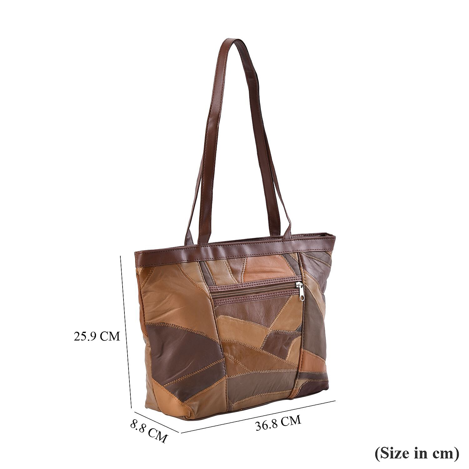 100% Genuine Leather Shoulder Bag (Size 37x25x9 cm) - Multi Color