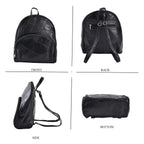 Sheepskin Leather Solid Backpack (Size 27x25x10 ) - Black & Black