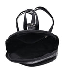 Sheepskin Leather Solid Backpack (Size 27x25x10 ) - Black & Black