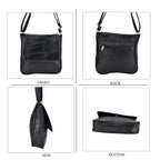 Peachwork Leather Flap Crossbody Bag - Black