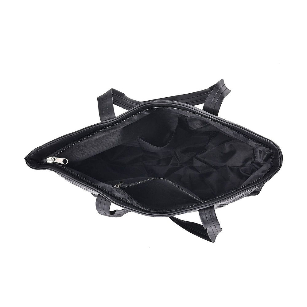 Closeout Deal - Genuine Leather Tote Bag (Size 40x30x10 cm) - Black