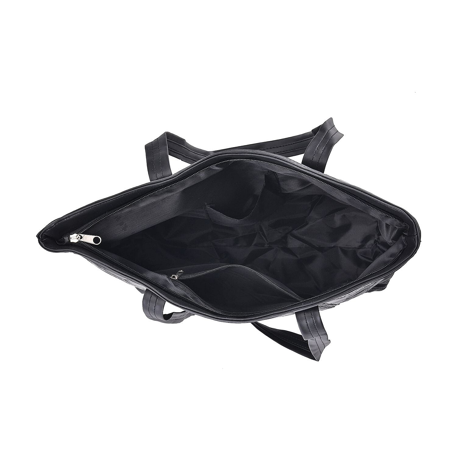 Closeout Deal - Genuine Leather Tote Bag (Size 40x30x10 cm) - Black