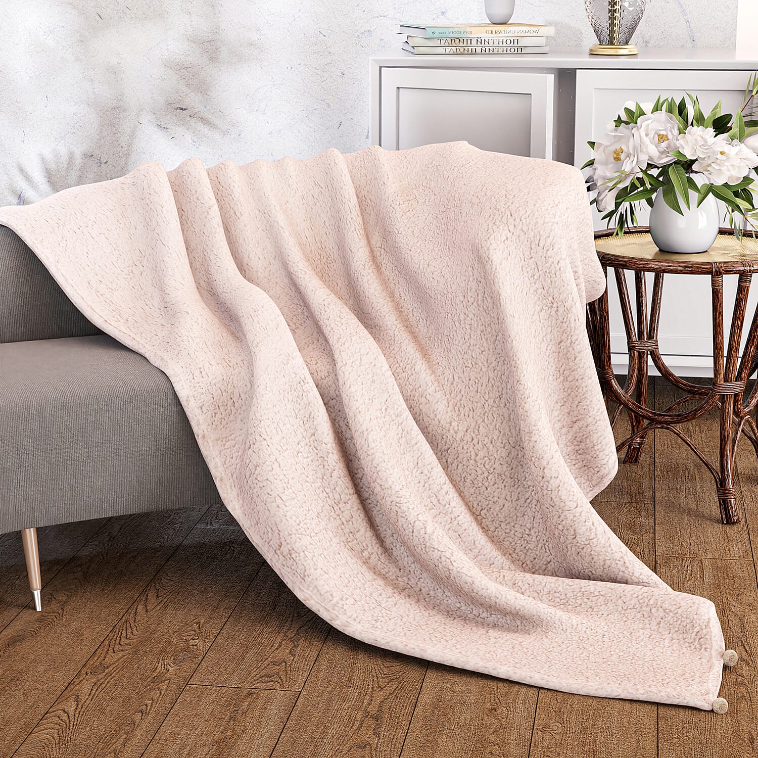 LUXURY DELUX Soft Sherpa Blanket  - Pink