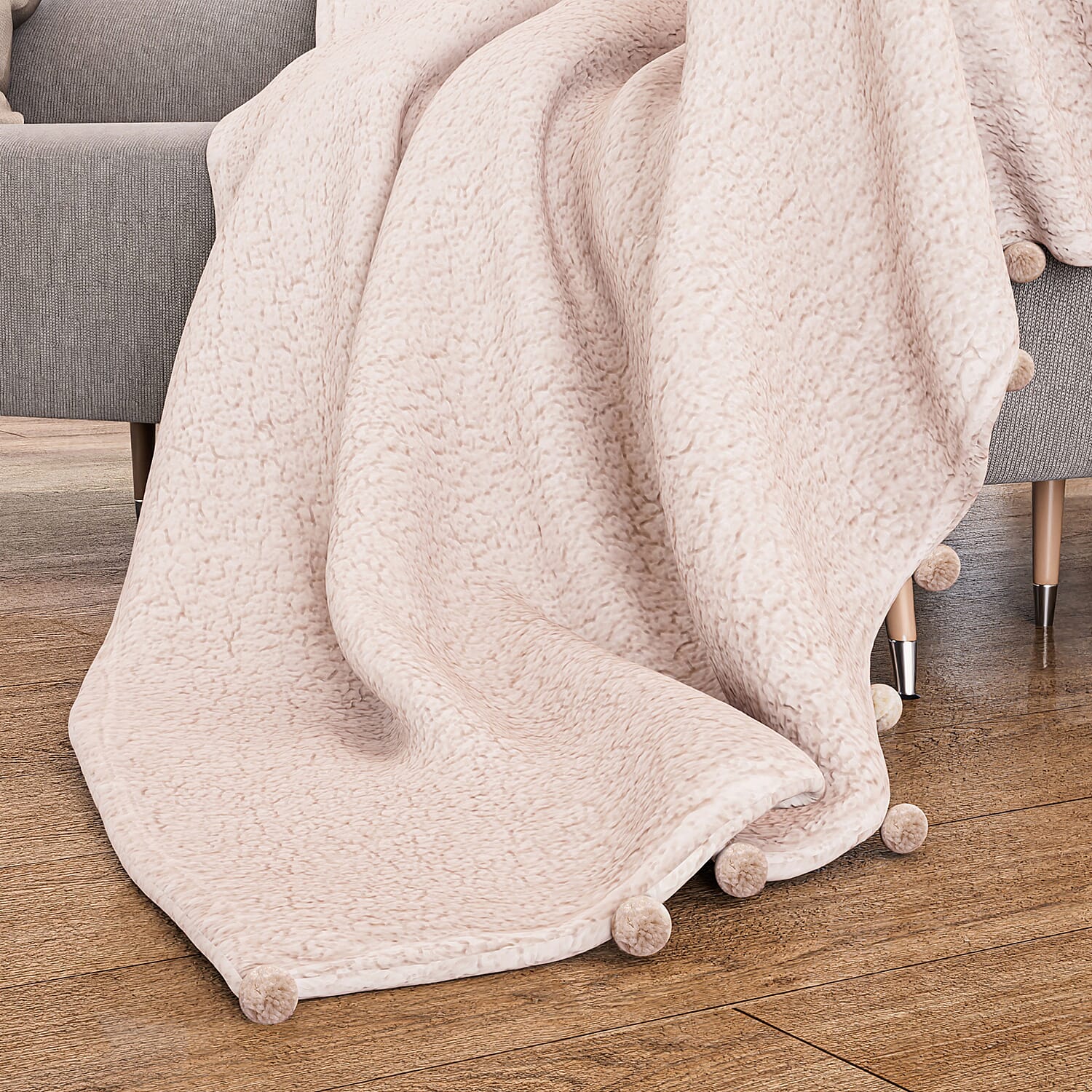 LUXURY DELUX Soft Sherpa Blanket  - Pink