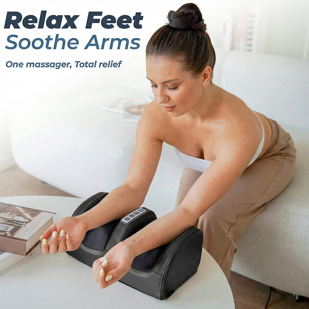 Shiatsu Foot - Calf Massager with Heat - Massage Roller - Black