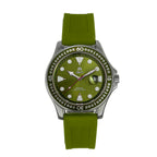 SHIELD Freedive Quartz Movt. Green Dial 20 ATM WR Mens Watch with Green Silicone Strap