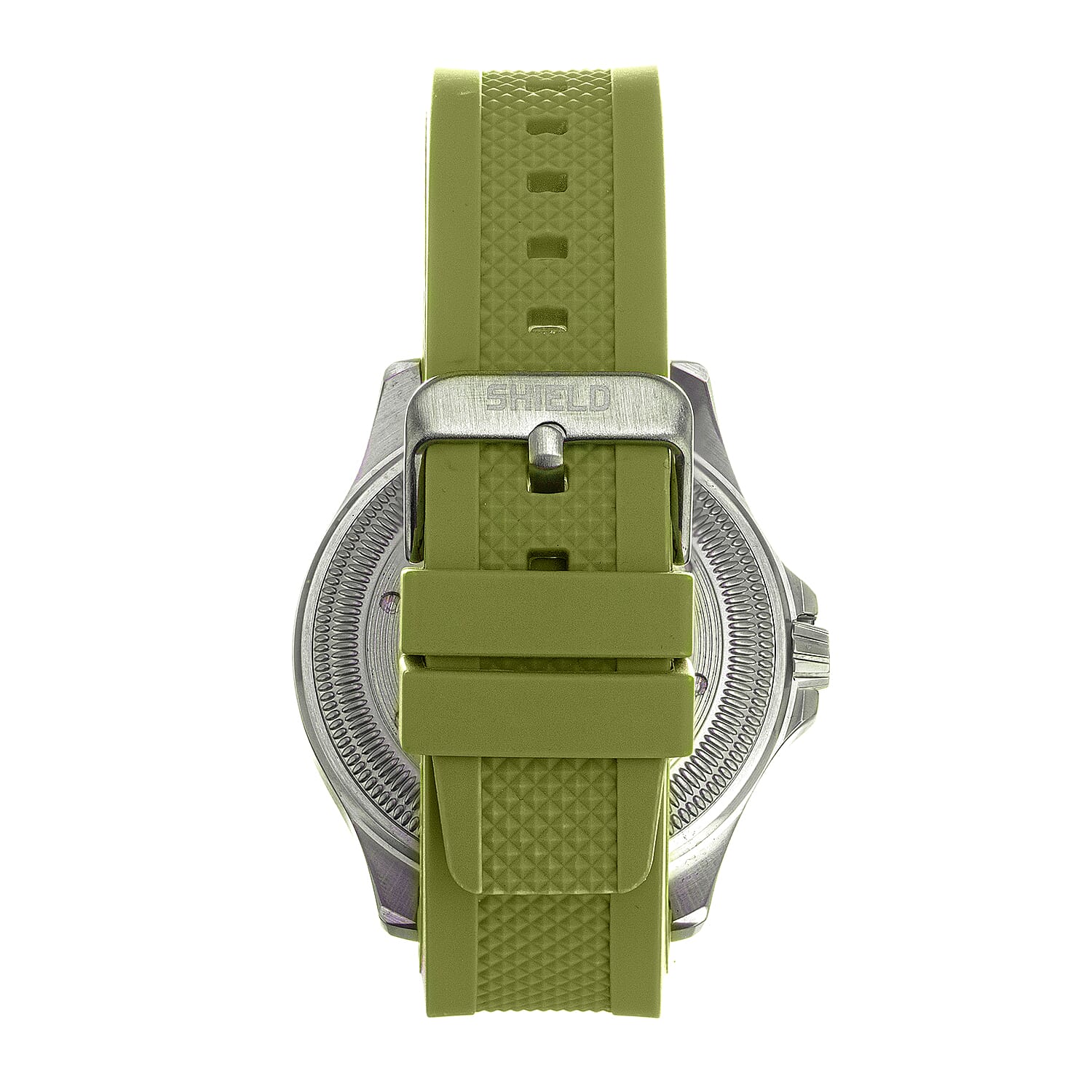 SHIELD Freedive Quartz Movt. Green Dial 20 ATM WR Mens Watch with Green Silicone Strap