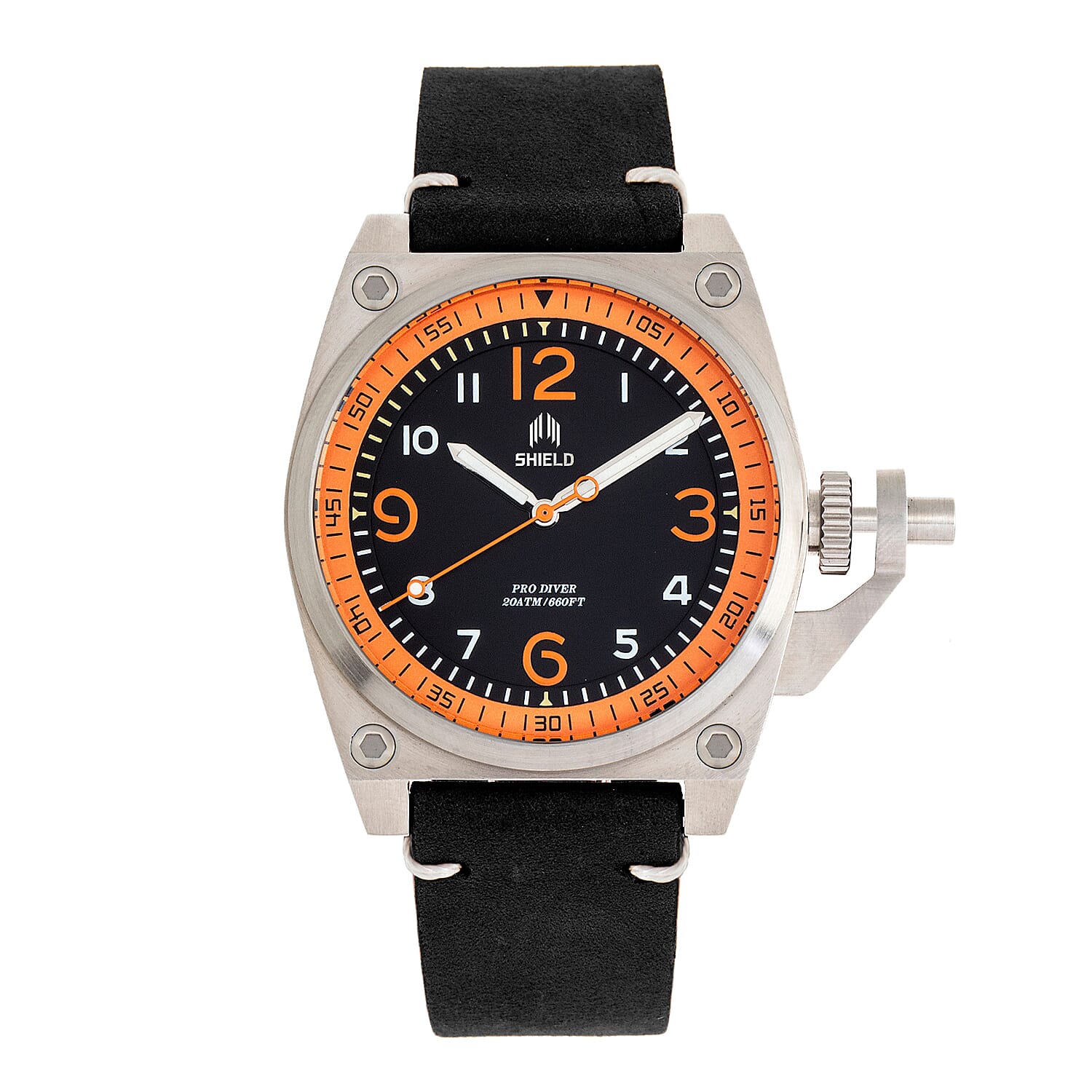 Shield Japanese Mens Watch in Stainless Steel