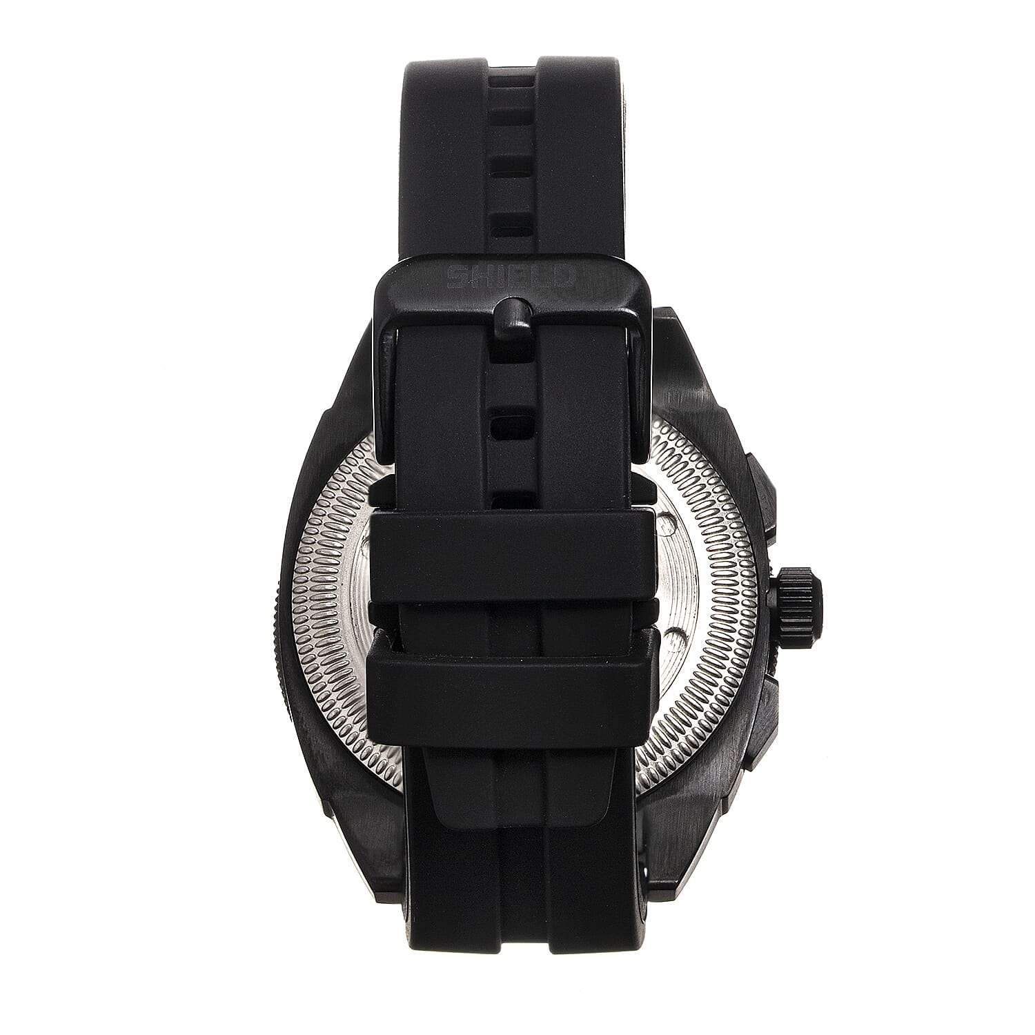 SHIELD Sonar Quartz Movt. Black Dial - Crown 20 ATM WR Mens Watch with Black Strap