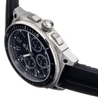 Shield Sonar Quartz Movt. 20ATM Water Resistance Black Dial Mens Watch with Black Strap