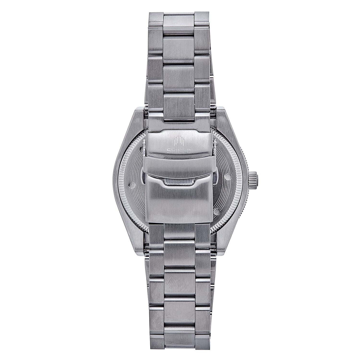 SHIELD Condor Swiss Quartz Movt. Black Dial 20 ATM WR Ladies Watch with Stainless Steel Chain Strap