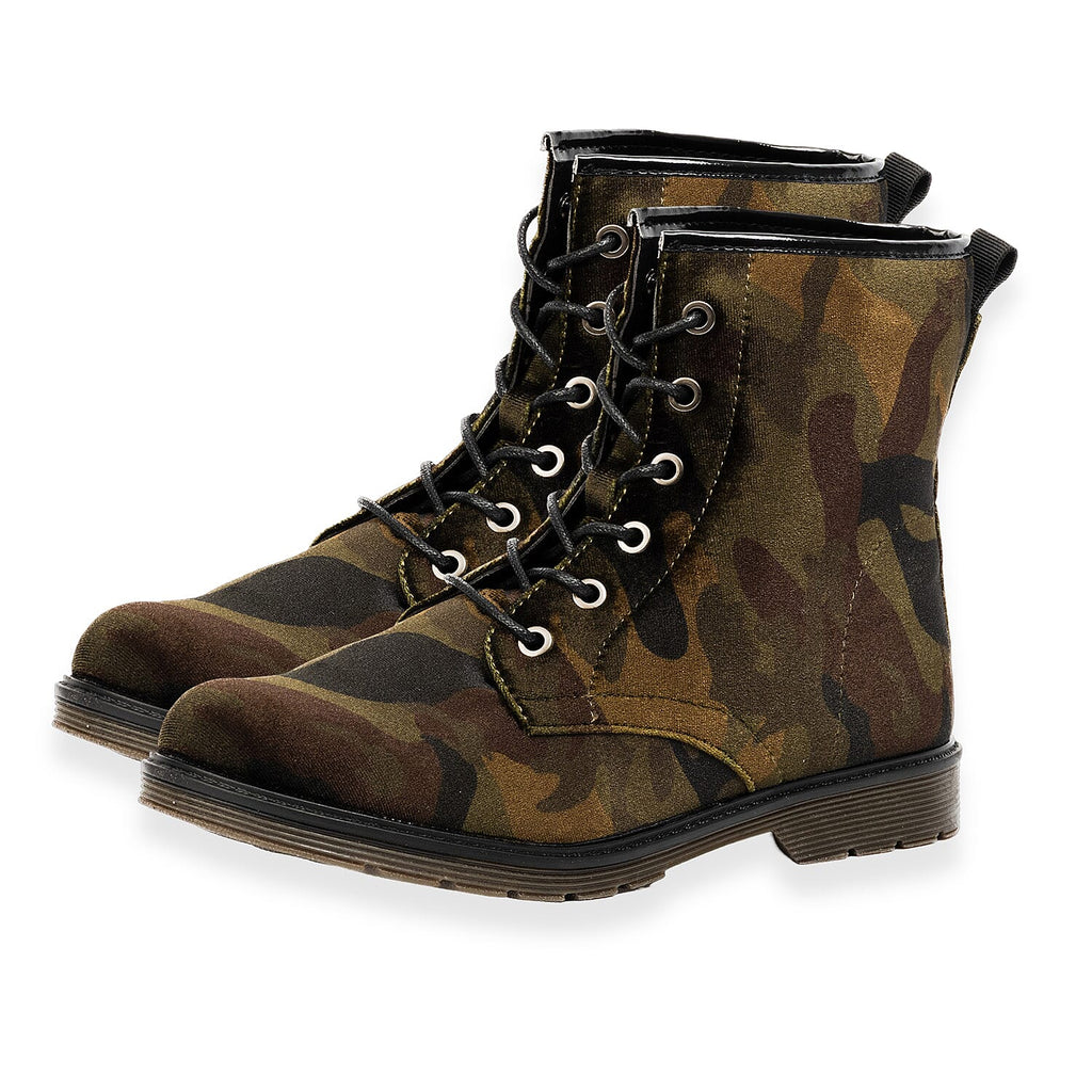 Shoe Clolate Womens Camouflage Lace-Up Boots (Size - 3.5) - Army Green