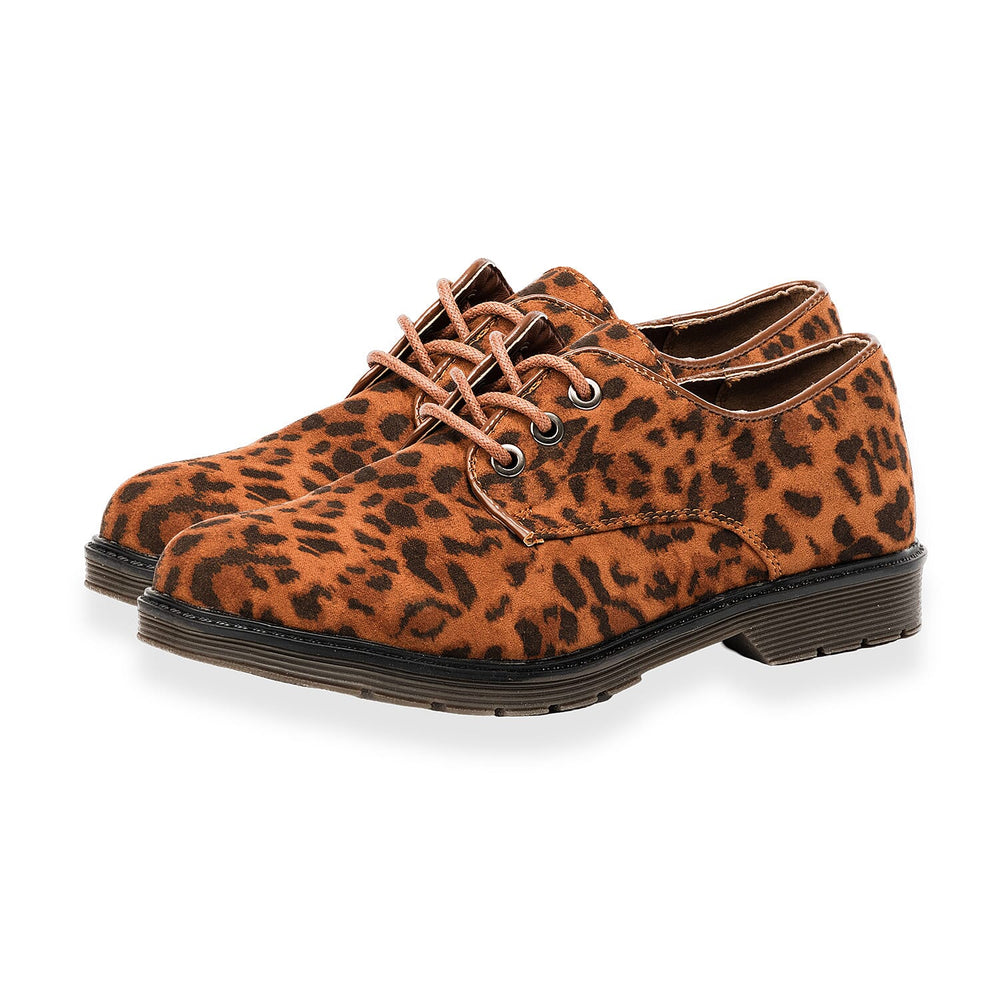 Shoe Clolate Womens Lace-Up Shoe (Size - 4) - Leopard
