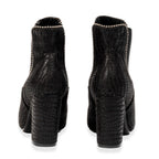 Shoe Clolate Womens Textured Block Heel Chelsea Boots (Size - 8.5)  - Black