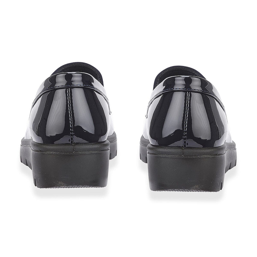 Shoetree Comfort Ladies Lightweight Twin Gusset Slip On Shoe with Diamonte (Size 3) - Navy