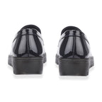 Shoetree Comfort Ladies Lightweight Twin Gusset Slip On Shoe with Diamonte (Size 4) - Navy