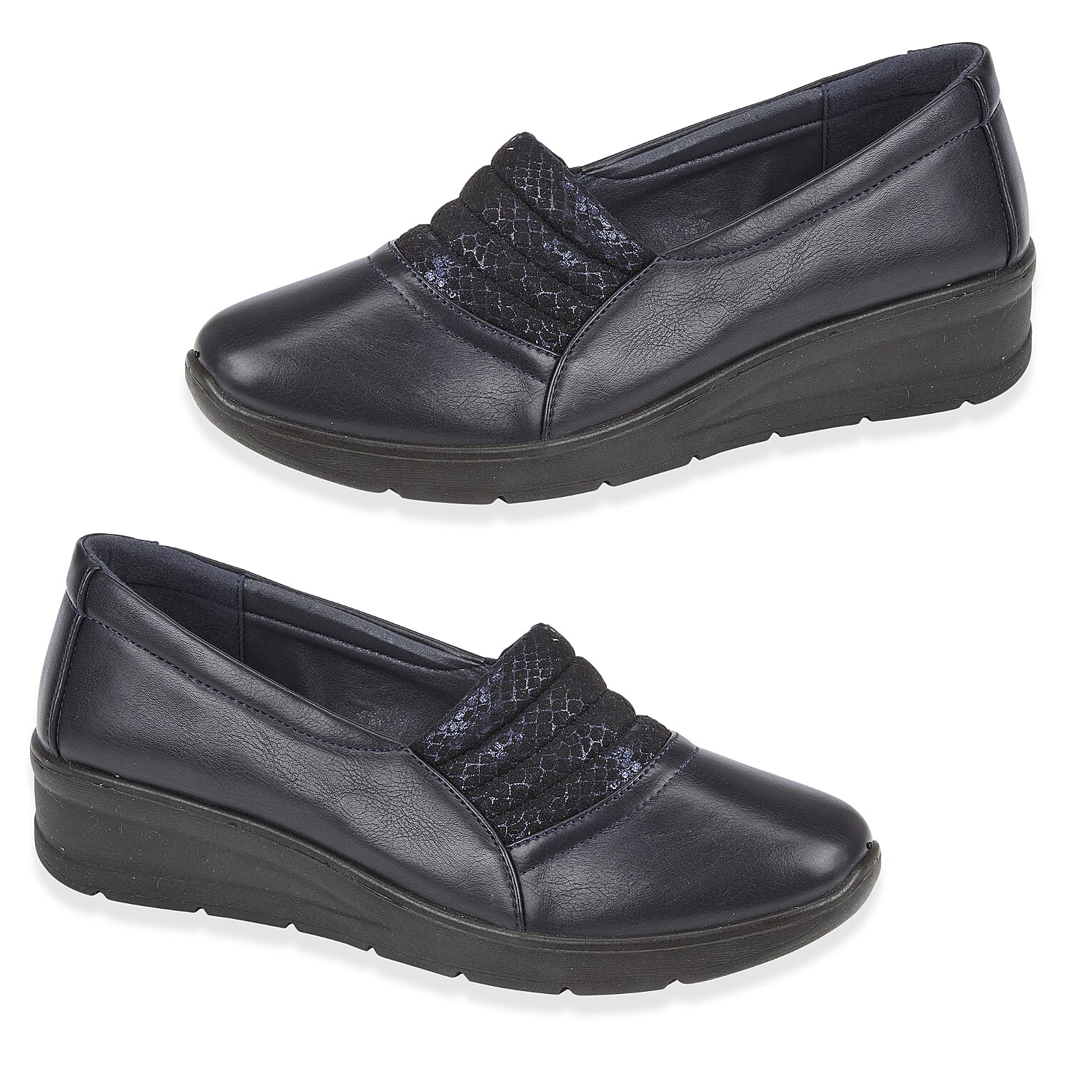 Shoertee Comfort Ladies Shoe (Size - 4) - Navy