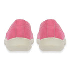 Shoetree Comfort Vienna Ladies Lightweight Slip-On Casual Pump With Decorative Cutouts (Size 4) - Hot Pink