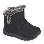 Shoetree Comfort Ladies Hawthorn Quilted Faux-Fur Lined Ankle Boots With Side Zip (Size 5) - Black