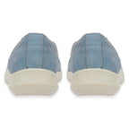Shoetree Comfort Vienna Ladies Lightweight Slip-On Casual Pump With Decorative Cutouts (Size 5) - French Blue