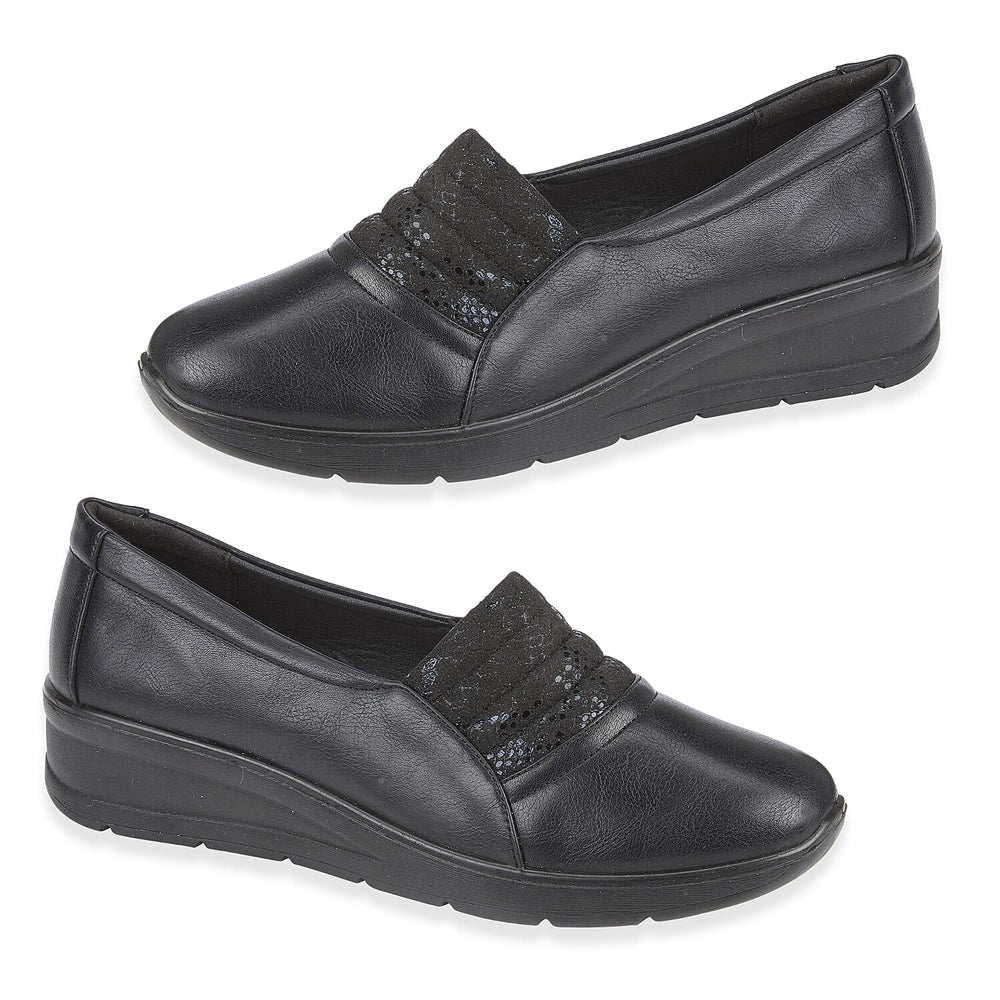 Shoertee Comfort Ladies Shoe (Size - 6) - Black