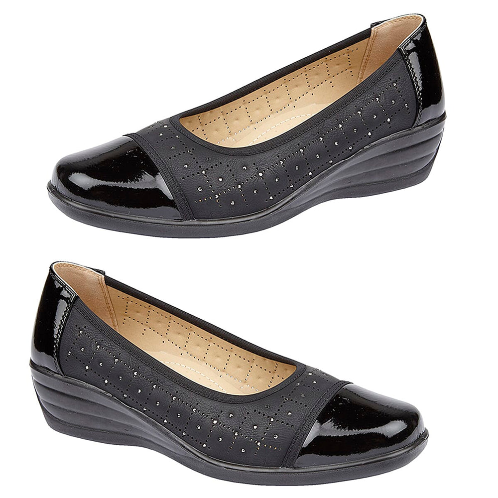 Shoertee Comfort Ladies Shoe (Size 7) - Black