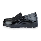 Shoetree Comfort Ladies Lightweight Twin Gusset Slip On Shoe with Diamonte (Size 7) - Black