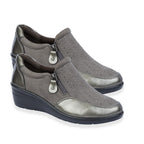 Shoertee Comfort Ladies Shoe (Size - 8) - Pewter