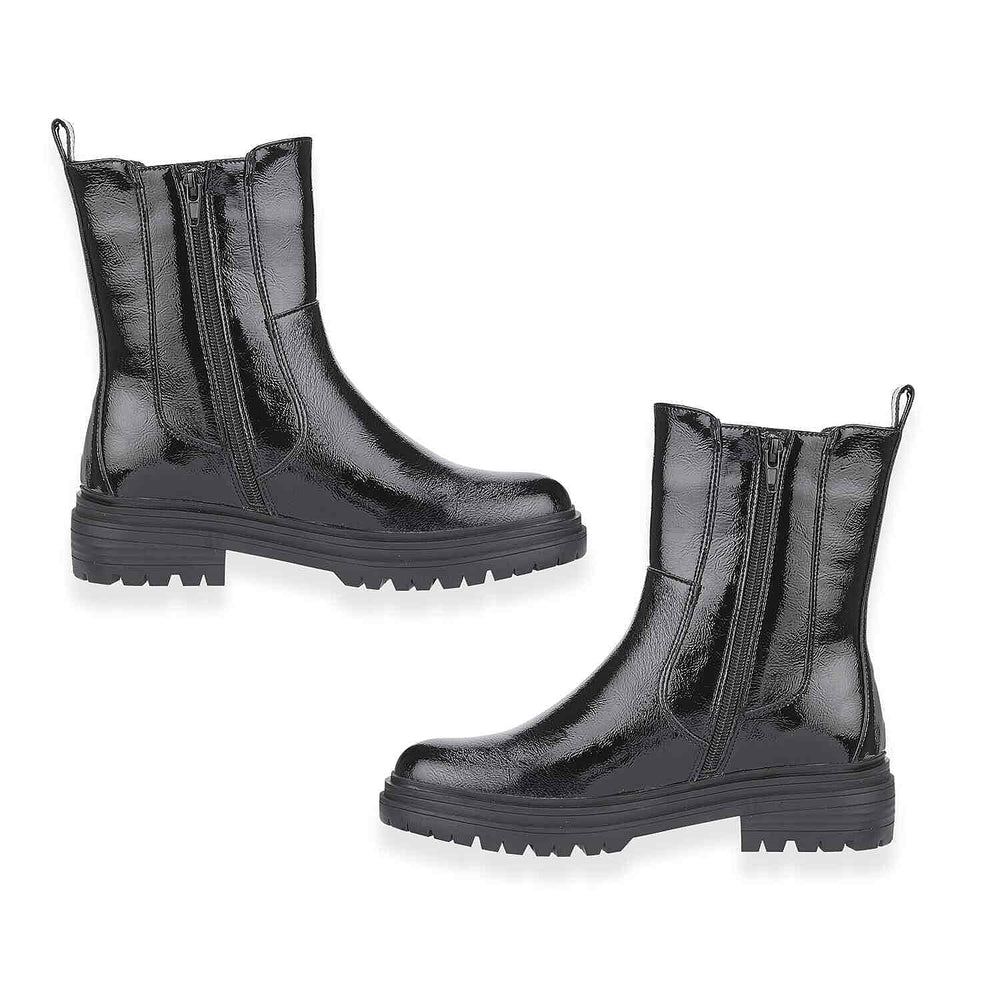 Shoes By Emma Gabrielle Ladies Chunky Lug Sole Chelsea Boots (Size 5) - Black