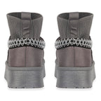 Shoes by Emma Ladies Ankle Boot with Knitted Cuff (Size - 6) - Grey