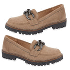 Emma Ladies Adeline Chain Trim Loafer Shoe (Size 6) - Mink MF