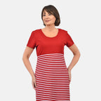 SUGARCRSIP Short Sleeve T-Shirt Maxi Dress in Red (Size M)