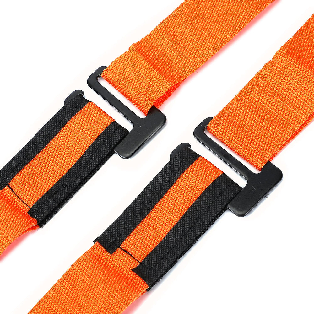Multi Function Adjustable Lifting and Moving Strap with Hand Hold (Size Length - 24 -1.4, Width 4.5 Cm) - Orange