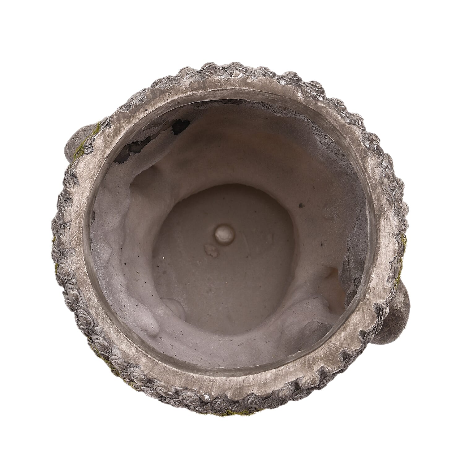 Antiqued Serene Buddha Face Plant Pot - Garden Decoration (16x16x20cm) Brown